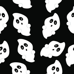 Kind white ghost pattern for halloween fear celebration