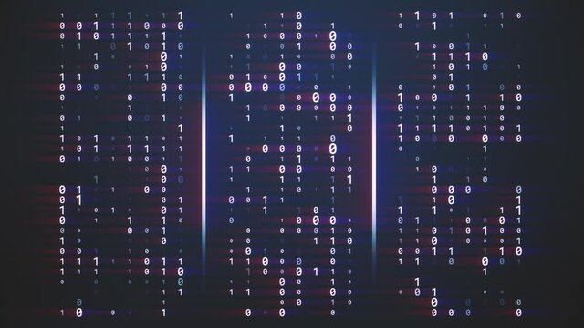 Digital binary data, streaming code background