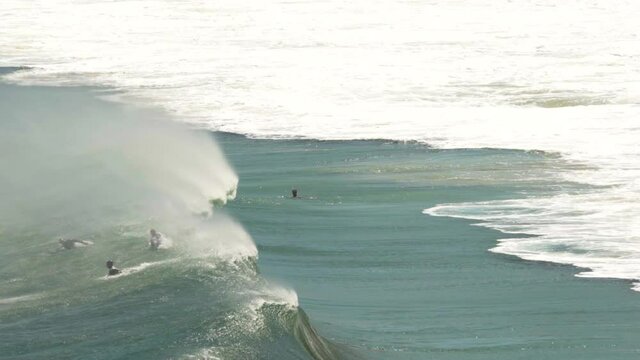 surfers out in the waves in Cape town