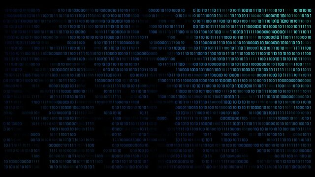 Hacker code running down a computer screen termina