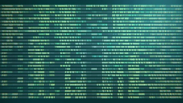 Digital Data Number Code Animation