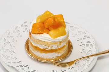 マンゴーとパイナップルのケーキ
