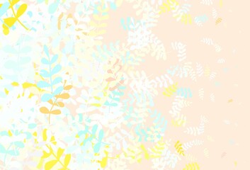 Light Multicolor vector elegant pattern with leaves.