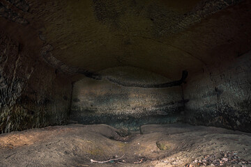 Mysterious caves, vaults and rock cellars near Uberlingen on Lake Constance