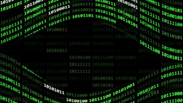 A binary data highway background animation