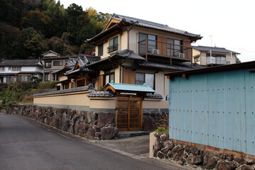 Typical Japanese modern traditional house, found in Beppu