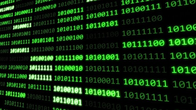 Digital binary data, streaming code background