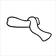 Cozy clothes: scarf. doodle style graphic elements for your design.