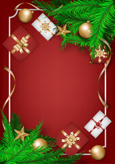 Merry christmas wish and happy new year. Festival celebration poster layout