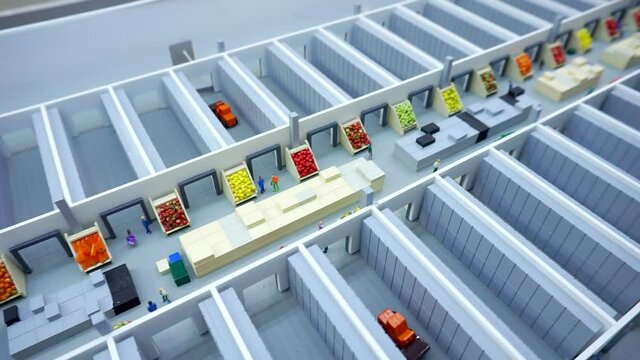 layout of a modern commercial and industrial warehouse complex.