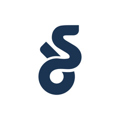 Naklejka premium vector D logo DS alphabet icon illustrations