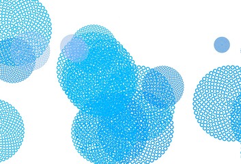 Light BLUE vector template with circles.