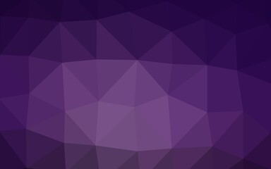 Obraz premium Dark Purple vector low poly cover. Creative illustration in halftone style with gradient. Elegant pattern for a brand book.