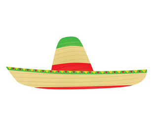 Mexican traditional hat sombrero. vector illustration