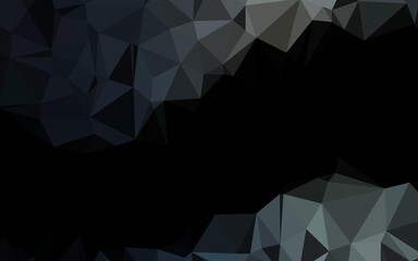 Dark Black vector shining triangular background. Colorful illustration in abstract style with gradient. Template for your brand book.