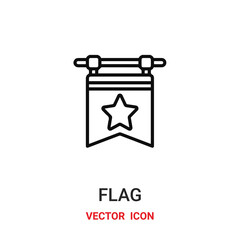 Flag vector icon. Modern, simple flat vector illustration for website or mobile app.Flag symbol, logo illustration. Pixel perfect vector graphics	