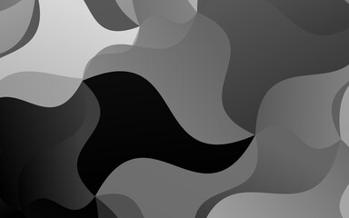Dark Silver, Gray vector background with bent lines. Creative geometric illustration in marble style with gradient. Textured wave pattern for backgrounds.