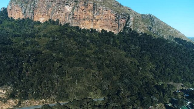 Drone skyview of Port Saint John's, South Africa, cars, shoot with Phantom 4 pro in Jun 2018 FULL HD 1080 aerial footages