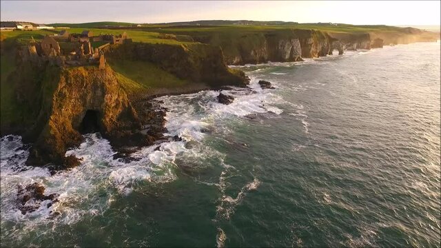 Drone - Castle & Sunset Coastline Reveal
