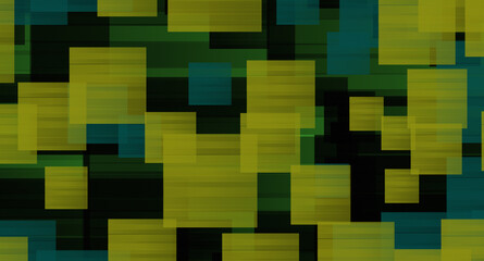 Abstract geometric green squares pattern design background.