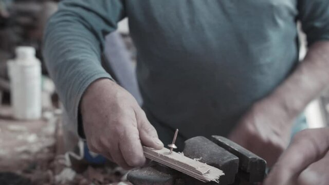 Learning to copper rivet using nips and ball pein hammer with set