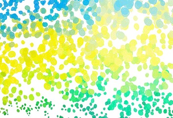 Light Blue, Yellow vector template with lines, ovals.