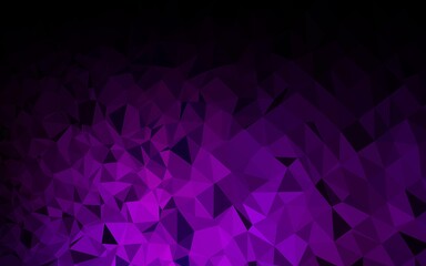Fototapeta premium Dark Purple vector abstract mosaic pattern. A vague abstract illustration with gradient. Triangular pattern for your business design.