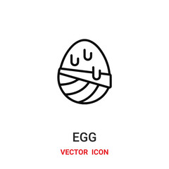 egg icon vector symbol. easter egg symbol icon vector for your design. Modern outline icon for your website and mobile app design.