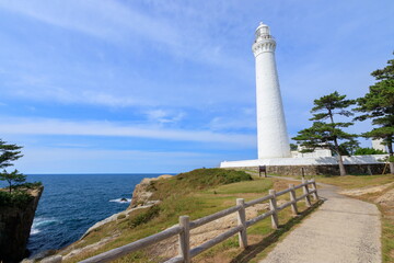 出雲日御碕灯台と遊歩道　島根県出雲市　Izumohinomisaki Lighthouse and Promenade Shimane-ken Izumo city