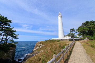 出雲日御碕灯台と遊歩道　島根県出雲市　Izumohinomisaki Lighthouse and Promenade Shimane-ken Izumo city