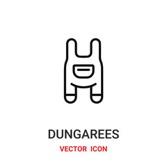 dungarees icon vector symbol. dungarees symbol icon vector for your design. Modern outline icon for your website and mobile app design.