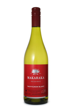 ST. PETERSBURG, RUSSIA - MARCH 20, 2020: Bottle of Makaraka Reserve Sauvignon Blanc, Marlborough, New Zealand, 2019