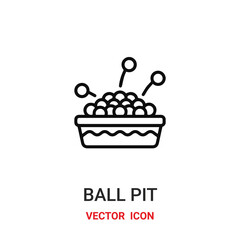Ball pit vector icon . Modern, simple flat vector illustration for website or mobile app.Ball pit symbol, logo illustration. Pixel perfect vector graphics	