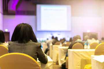 Audience the seminar in the lecture hall