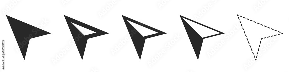 Canvas Prints cursor arrow icons on white background. vector illustration.