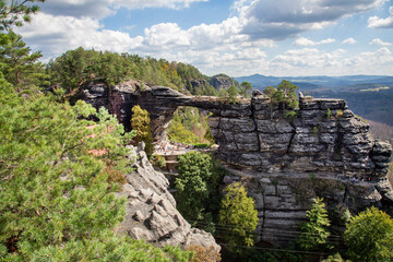 Pravcicka gate, Hrensko, Czech republic landscape