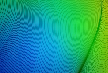 Light Blue, Green vector layout with bent lines.