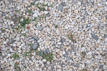 Sea pebbles. Small stones gravel texture background.Pile of pebbles, thailand.