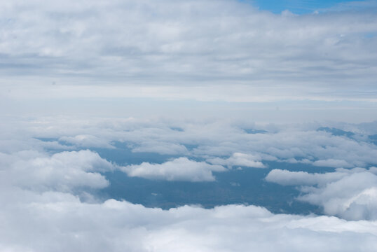 Sky and clouds from above