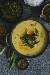 Kerala style taro/chembu/arbi yoghurt curry