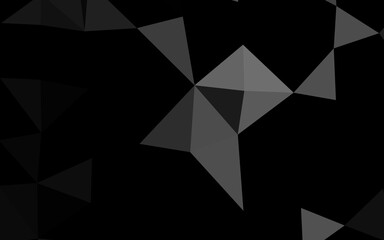 Dark Silver, Gray vector blurry triangle pattern. Shining illustration, which consist of triangles. Completely new template for your business design.