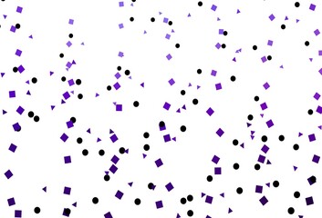 Light Purple vector background with triangles, circles, cubes.