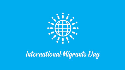 International Migrants Day. Vector illustration