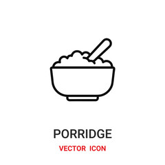 Porridge vector icon. Modern, simple flat vector illustration for website or mobile app.Porridge bowl symbol, logo illustration. Pixel perfect vector graphics	