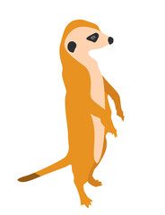 Meerkat profile isolated on white background., vector desogn eps 10