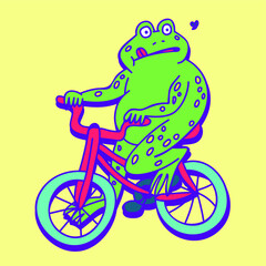 frog on a bicycle