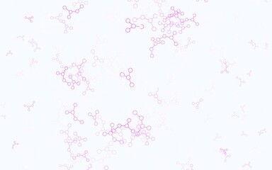 Light Purple, Pink vector pattern with artificial intelligence network.