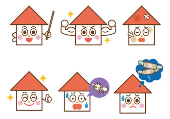 家のキャラクター　イラストセット2
