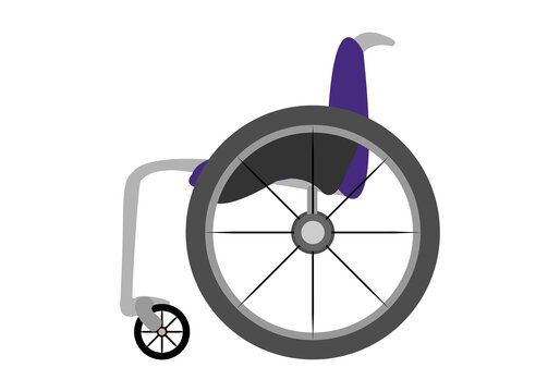 silla de ruedas sobre fondo blanco