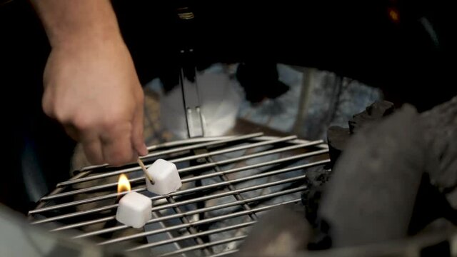 Lighting Two Fire Starters with a Match